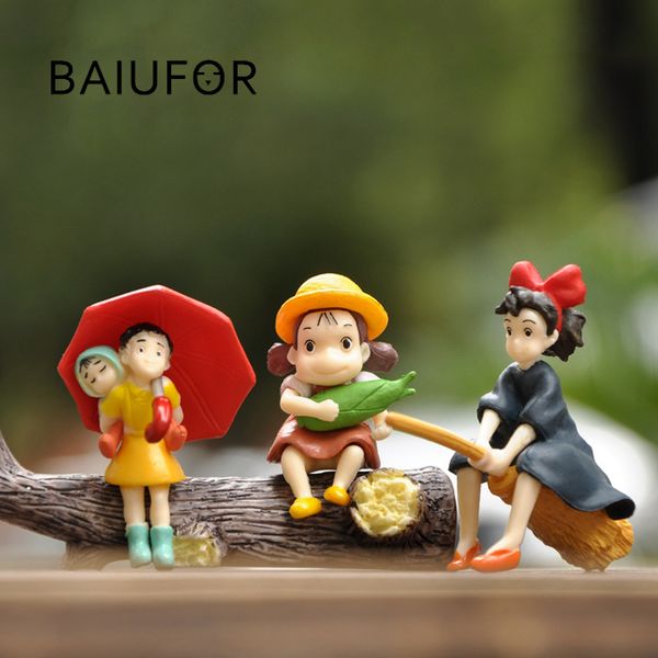 

baiufor miniature doll toru hara anime kiki's delivery service, totoro figure cute girl diy glass ball figurines home decoration