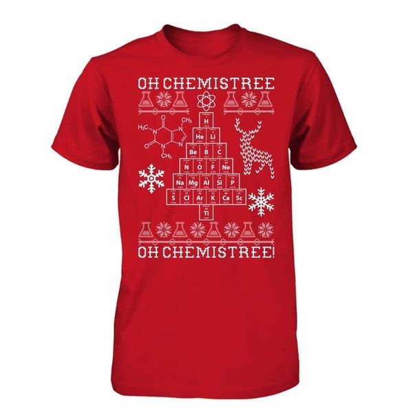 

2019 new short sleeve casual oh chemistree, oh chemistree ugly christmas chemistry t-shirt funny clothing t shirts