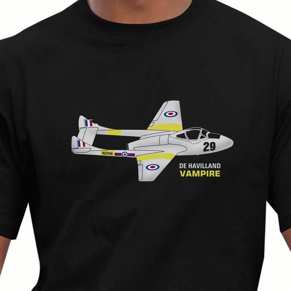 

2019 новые моды топы summer прохладный смешные t-shirt aeroclassic - de havilland vampire hip hop одежда тенниску