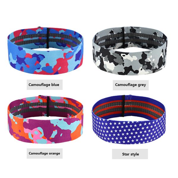 

squat yoga resistance belt pilates tension loop hip ring camouflage beauty hip circle fitness elastic rope, Black;gray