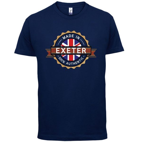 

made in exeter mens t-shirt - town / city - 13 coloursmans unique cotton short sleeves o-neck t shirt tshirt homme