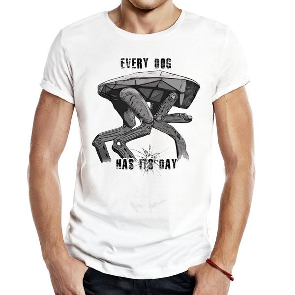 

black mirror tv show series men tees t shirts metalhead dog robot robots killer robot comedy sci-fi funny novelty casual