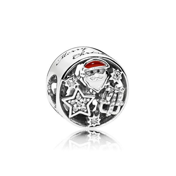 NEW 100% 925 стерлингового серебра 1: 1 Аутентичные 796364CZ РОЖДЕСТВО JOY CHARM Браслет Оригинальный женщины подарка ювелирных изделий