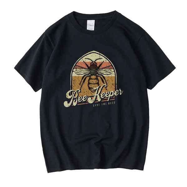 

vintage style save the bees t shirt for men cotton leisure t-shirt o-neck short sleeve bee beekeeper beekeeping tee apparel gift