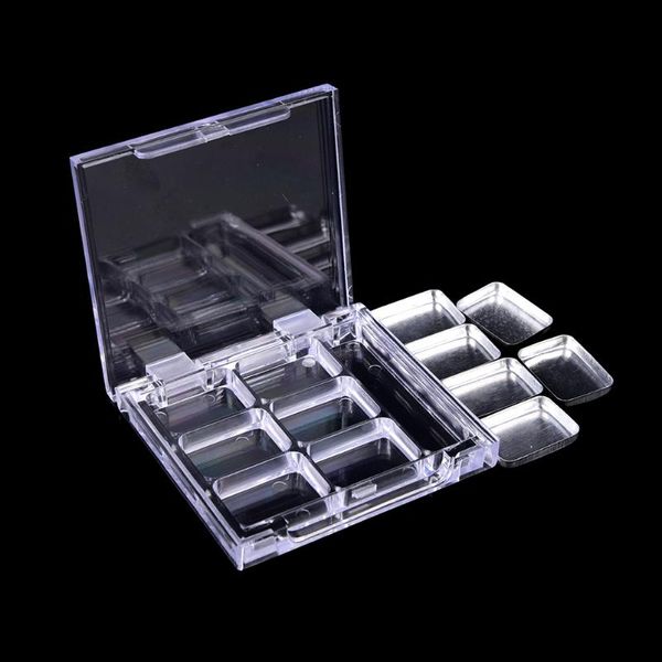 

eye shadow diy empty 6 square grid eyeshadow lipstick powder box case cosmetic packing+6pcs palette