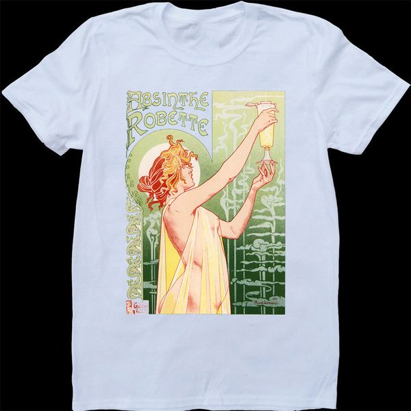 

absinthe white custom made t-shirt printing tee shirt