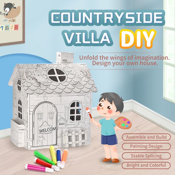 

kid toys graffiti toys the countryside villa diy children drawing toy 2020 selling gift of the baby