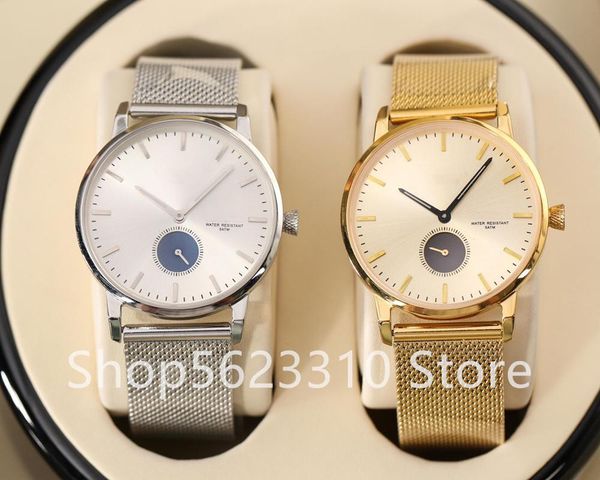 

wristwatches fashion multi-function magnet buckle watches full steel quartz wristwatch chronograph clock business men mother of pearl watch, Slivery;brown