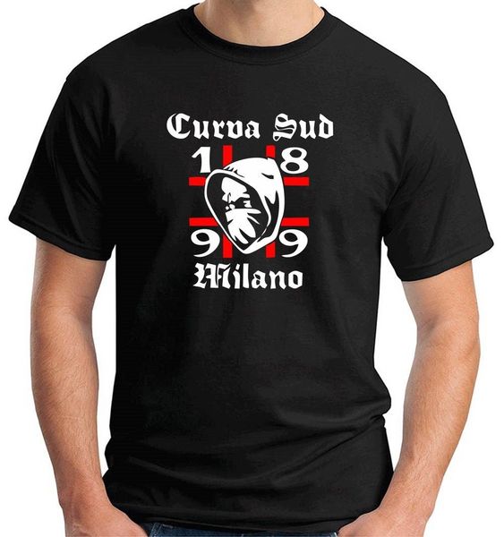 

new men t shirt 2019 summer fashion men t-shirt summer o neck cotton ultras rossoneri curva sud milano slim fit t shirts