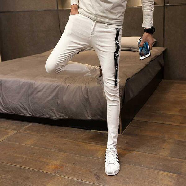 

Korean Skinny Jeans Men Fashion 2020 Spring Slim Fit Plain Mens Jeans Casual Simple All Match Streetwear Denim Pants Men 34-28
