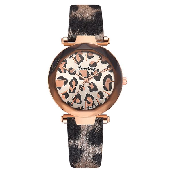 

wristwatches creative women watches quartz personality leopard print ladies wristwatch geometry crystal fashion trend relogio feminino luxur, Slivery;brown
