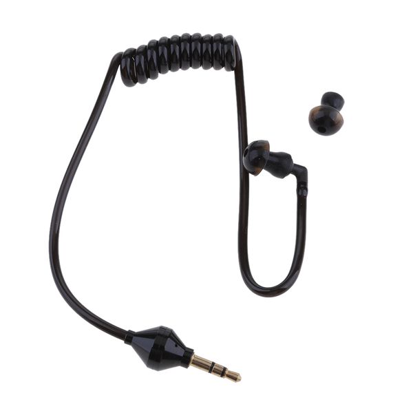 

3.5mm mono headset earphone stereo air tube earpiece lightweight black
