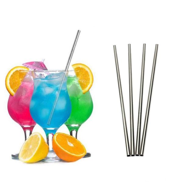 

26.5 cm/10.43 inch durable stainless steel straight drinking straw straws metal bar family kitchen diameter 6mm dhl fedex