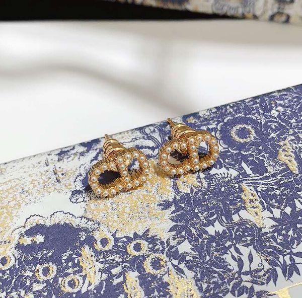 

d home cd pearl earrings 925 silver needle women's ear ring jewelry high version, White