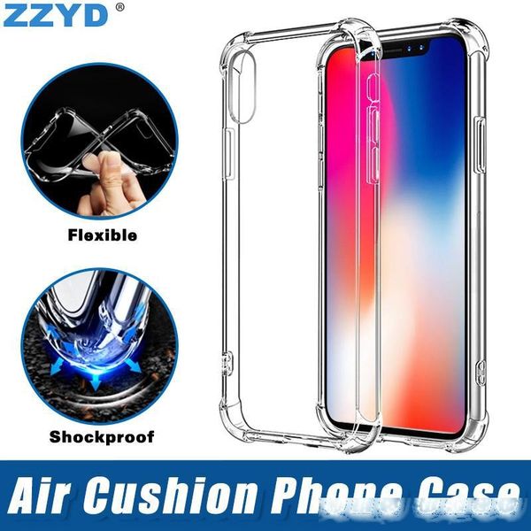 

air anti knock soft tpu transparent clear phone case shockproof protect cover for iphone 6 7 8 plus x xr xs max samsung galaxy s8 s9 s10