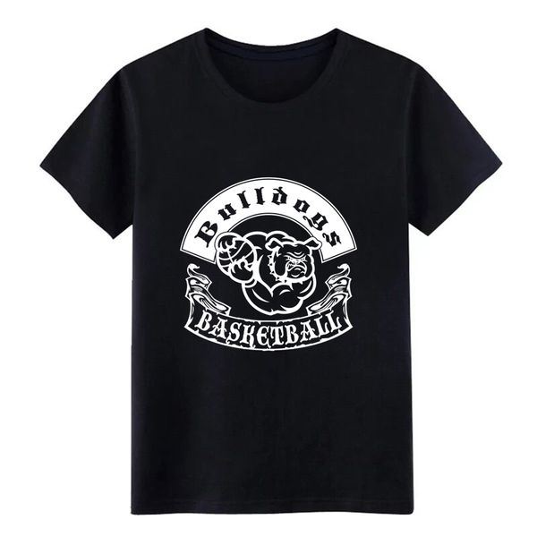 

men's bulldogs basketball t shirt custom 100% cotton crew neck solid color graphic comical spring autumn pattern shirt