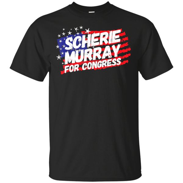 

scherie murray for congress anti aoc usa flag men t-shirt s 2xl new funny tee shirt