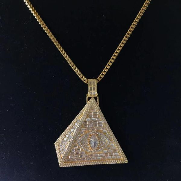 

iced out eye pendant hiphop jewelry, Silver