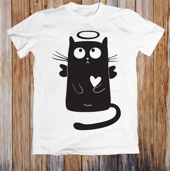 

angelic cat t - shirt stylish custom tee shirt