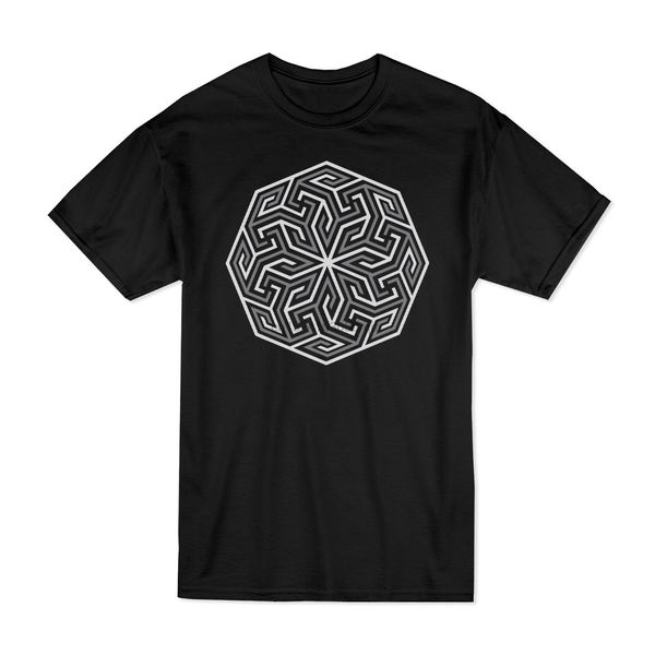 

abstract psychedelic design sacred geometry premium cotton t-shirt