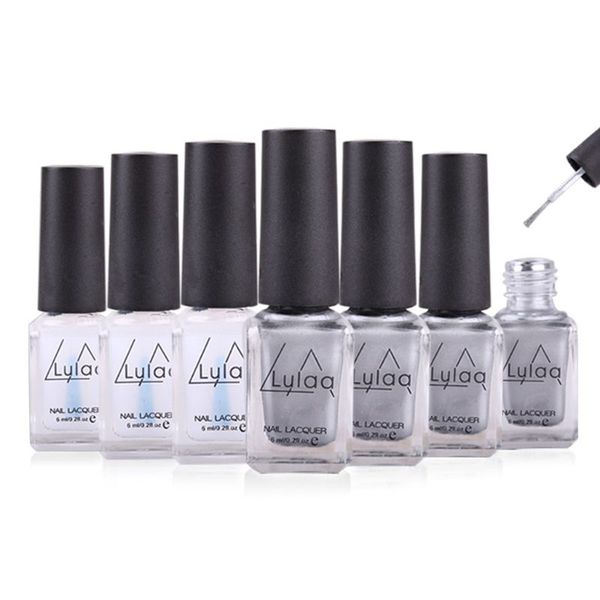 

6ml water-based mirror nail lacquer base coat set peelable metallic nail polish