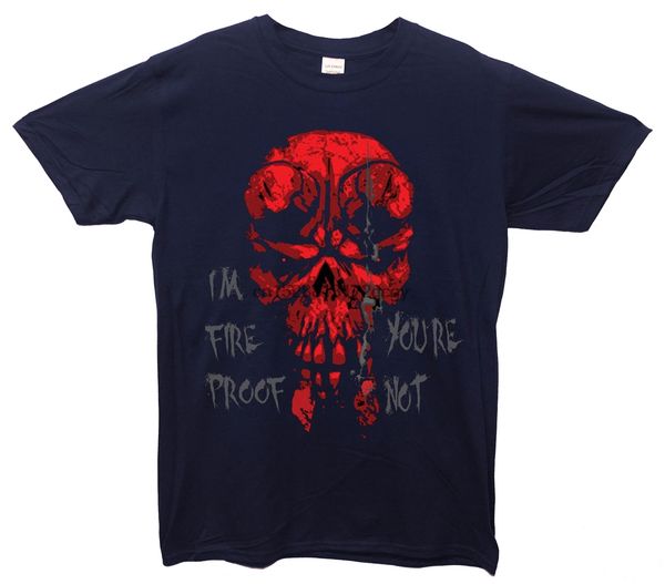

brand im fire proof youre not. hellboy t-shirt summer 2020 men short sleeve t-shirt