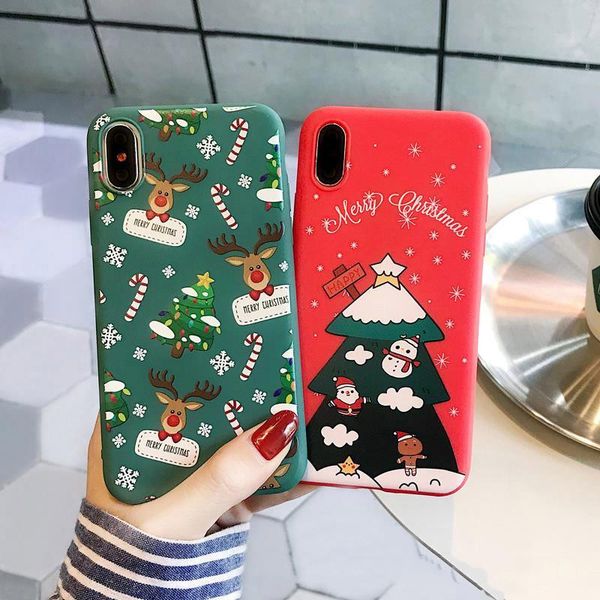 

мультфильм рождество телефон чехол для iphone 11 7 8 6 6s plus санта клауса мягкий чехол для iphone xr x xs 11pro max прекрасный назад новый