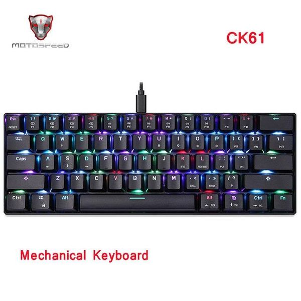 

s motospeed ck104 gaming keyboard russian/english mechanical keyboard blue/red switch metal key led rgb/backlit keyboard for gamer
