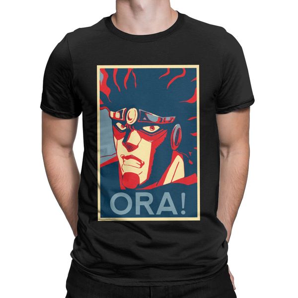 

jojo bizarre adventure t-shirts for men joseph josta vintage 100% cotton tees round collar short sleeve t shirt gift clothing