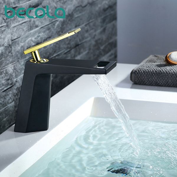 

becola toilet bathroom copper and cold waterfall creative single hole sink vanity chrome-plated brass report