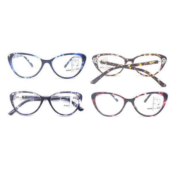 

retro floral cat eye reading glasses for women men ultralight presbyopic glasses, White;black