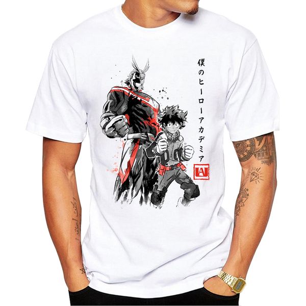

teehub fashion men t-shirt hero academia sumi-e printed hipster tshirts short sleeve casual summer tee funny