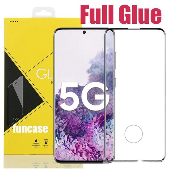 

3d curved full glue tempered glass coverage screen protector guard for samsung galaxy s20 ultra s10 5g s9 s8 note 10 plus 9 8 with package