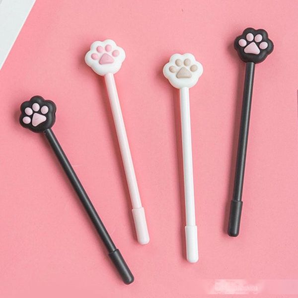 

new cute cat paw gel pen lovely 0.5mm signature pen school office supply promotional gift ing