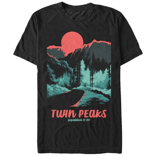 

twin peaks men's population t-shirt