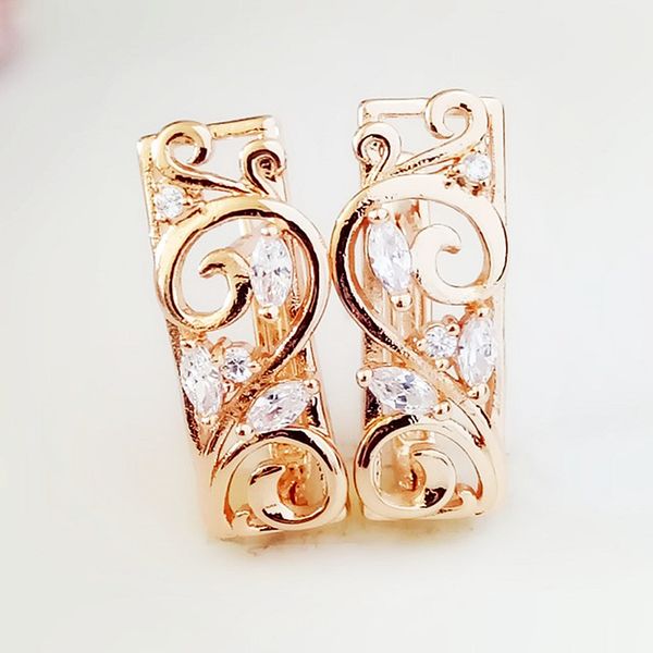 

women earring new arrival earring rose 585 gold color women jewelry luxury gold color drop designs for, Silver