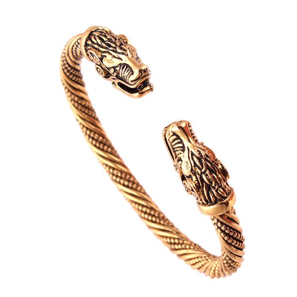 

модный браслет унисекс viking стиль открытый браслет ювелирных изделий dragon pattern прохладный high grade цинковый сплав обеспечить dropsh, Black
