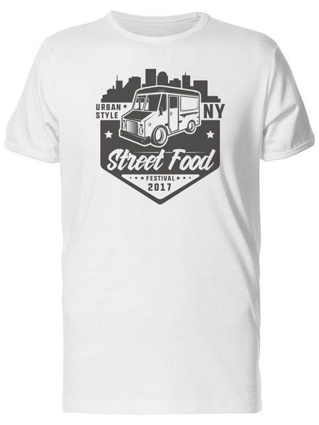 

street food truck festival nyc men's cotton tee shirt for youth middle-age old age