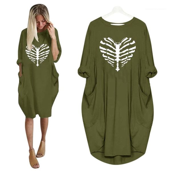 

dress summer short sleeve crew neck tshirt dresses famale casual irregular clothes women loose pocket, Black;gray