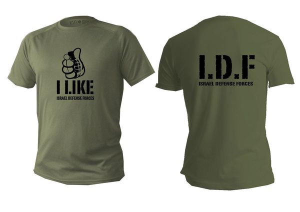 

2020 t shirt mens dry fit short sleeve green olive israel defense forces like zahal