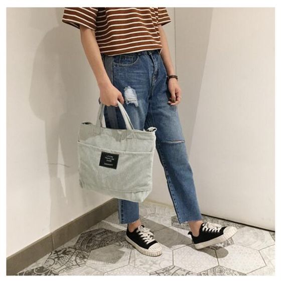 

2020 autumn winter solid corduroy shoulder messenger bag q040