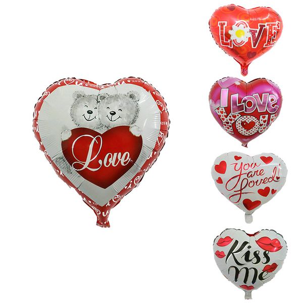 

1pc 18inch happy mother's day heart shape aluminum foil balloons wedding love party supplies valentine day gift decoration globo