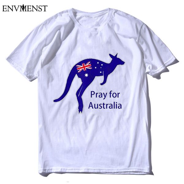 

australian kangaroo tee men t-shirt appeal to save animals pray for australia rain shirt