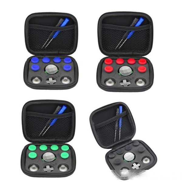 

full set 11pcs metal swap thumb sticks grips d-pad bumper trigger button replacement mod kit parts for xbox one elite controller