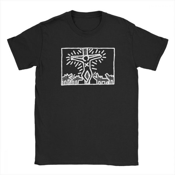 

midnite star keith haring t shirts men's 100% cotton hipster t-shirts round collar tee shirt short sleeve clothing party