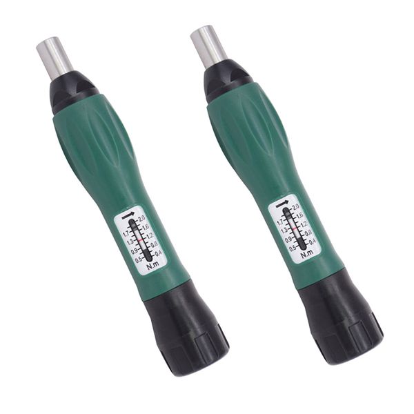 

2x 6.35mm 1/4\" adjustable torque hex screwdriver screw driver steel 0.4-2 nm