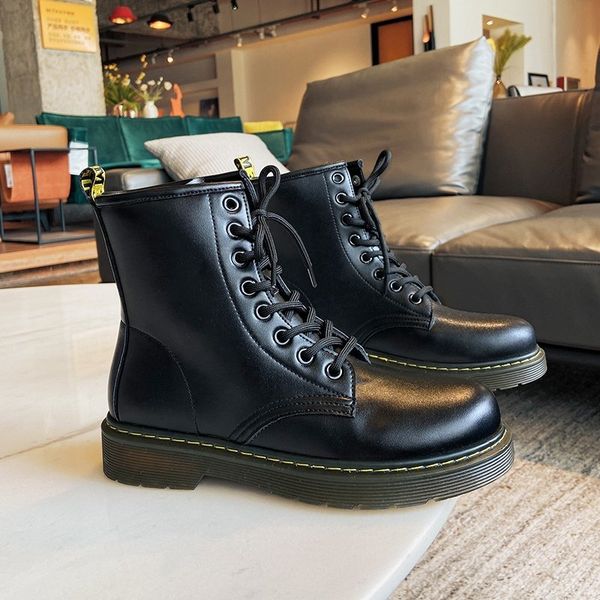 

womens shoes leather black ankle boots motorcycle boots female autumn shoes woman punk 2020 spring feminine botas