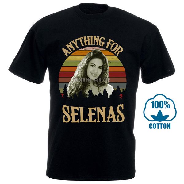 

anything for selenas singer vintage retro black t shirt men m 3xl