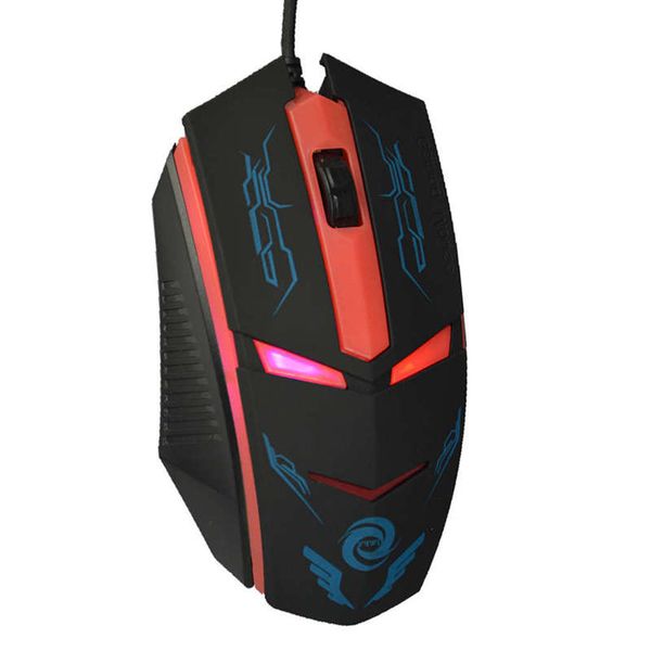 

k2 usb wired gaming mouse 3 buttons 1600dpi mute optical computer mouse mice for pc lapnotebook game gamer red