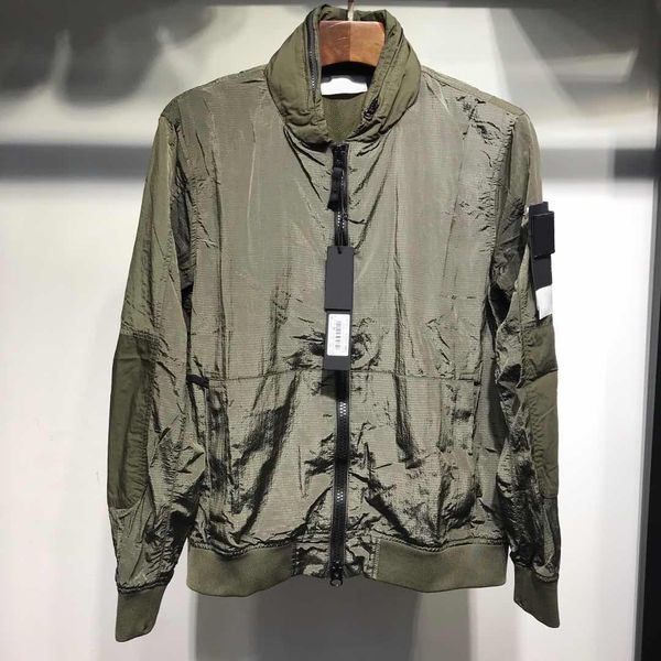 

toney mens jacket windbreaker cp cyberpunk sweatshirt metallic nylon outdoor functional jacket company streetwear 4 colors m-xxl, Black;brown